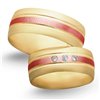 Obrączki ślubne z żółto - czerwonego złota 8mm - O2K/090