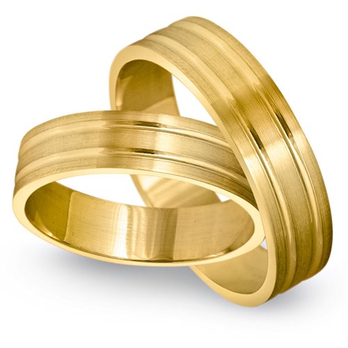 Obrączki ślubne z żółtego złota o szerokości 5mm - OZ/079
