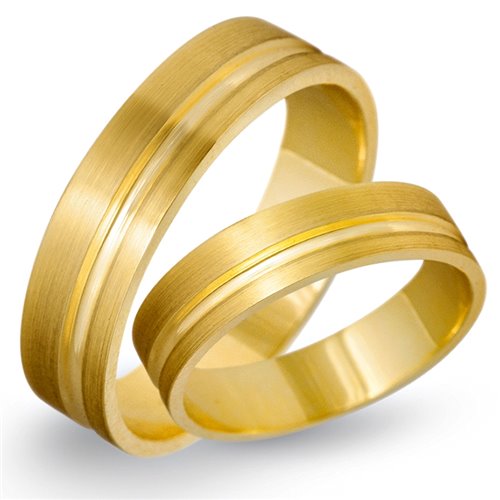 Obrączki ślubne z żółtego złota o szerokości 5mm - OZ/080