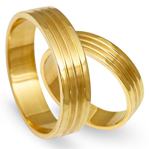 Obrączki ślubne z żółtego złota o szerokości 5mm - OZ/081