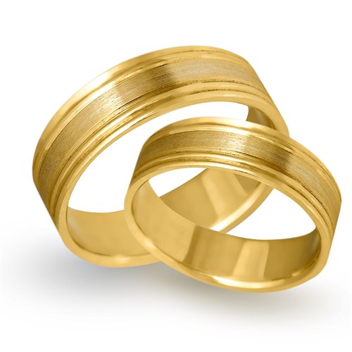 Obrączki ślubne z żółtego złota o szerokości 6mm - OZ/083