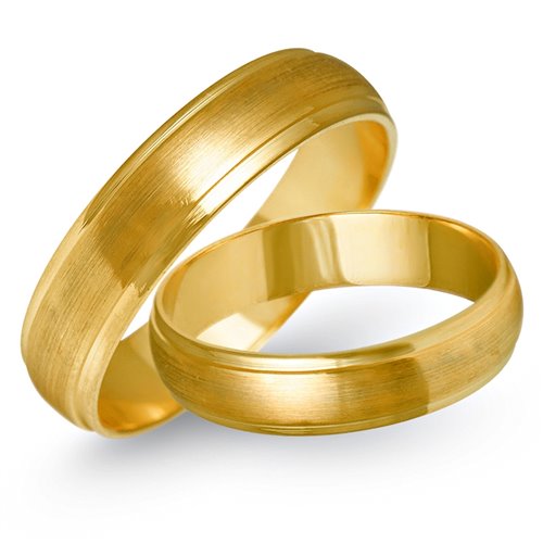 Obrączki ślubne z żółtego złota o szerokości 5mm - OZ/084