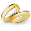 Obrączki ślubne z żółtego i białego złota 5mm - O2K/097