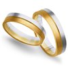 Obrączki ślubne z żółtego i białego złota 4mm - O2K/098
