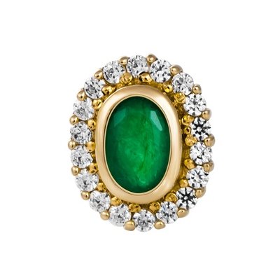 Kolczyki ze szmaragdami i brylantami 0,42ct - KK/017