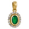 Zawieszka ze szmaragdem i brylantami 0,21ct - ZK/014