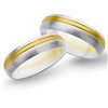 Obrączki ślubne z żółtego i białego złota 5mm - O2K/100
