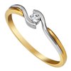 Pierścionek zaręczynowy z żółtego złota z brylantami 0,06ct - PB/046