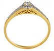 Pierścionek zaręczynowy z żółtego złota z brylantami 0,16ct - PB/057