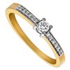 Pierścionek zaręczynowy z żółtego złota z brylantami 0,16ct - PB/059b