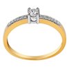 Pierścionek zaręczynowy z żółtego złota z brylantami 0,16ct - PB/059b