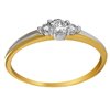 Pierścionek zaręczynowy z żółtego złota z brylantami 0,23ct - PB/061