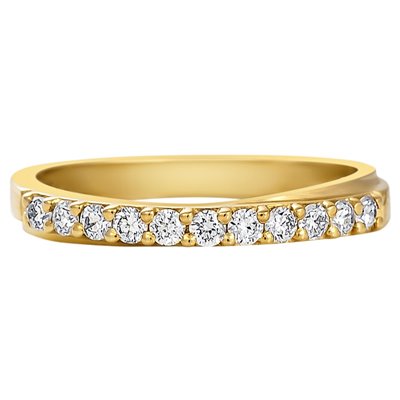 Pierścionek zaręczynowy z żółtego złota z brylantami 0,27ct - PB/064b