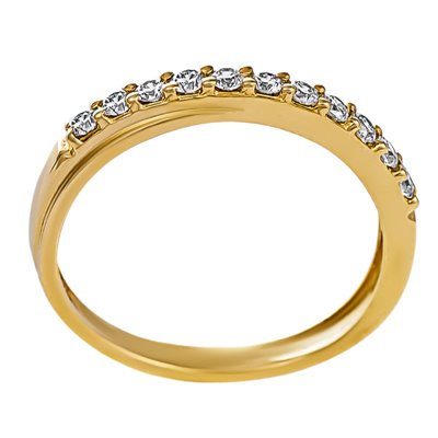 Pierścionek zaręczynowy z żółtego złota z brylantami 0,27ct - PB/064b