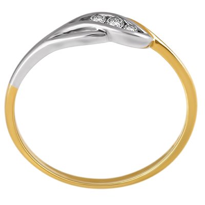 Pierścionek zaręczynowy z żółtego złota z brylantami 0,05ct - PB/066