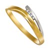 Pierścionek zaręczynowy z żółtego złota z brylantami 0,06ct - PB/070