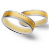 Obrączki ślubne z żółtego i białego złota 5mm - O2K/111