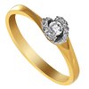 Pierścionek zaręczynowy z żółtego złota z brylantami 0,18ct - PB/072