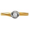 Pierścionek zaręczynowy z żółtego złota z brylantami 0,18ct - PB/072