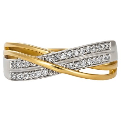 Pierścionek zaręczynowy z żółtego złota z brylantami 0,38ct - PB/074