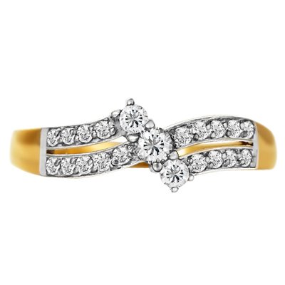 Pierścionek zaręczynowy z żółtego złota z brylantami 0,31ct - PB/075b