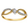 Pierścionek zaręczynowy z żółtego złota z brylantami 0,15ct - PB/076