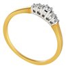 Pierścionek zaręczynowy z żółtego złota z brylantami 0,085ct - PB/080