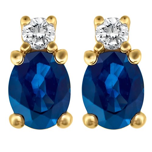 Kolczyki z szafirami i brylantami 0,06ct - KK/019