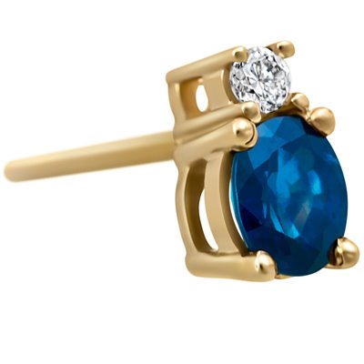 Kolczyki z szafirami i brylantami 0,06ct - KK/019