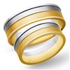 Obrączki ślubne z żółtego i białego złota 6mm - O2K/137
