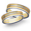Obrączki ślubne z żółtego i białego złota 5mm - O2K/153