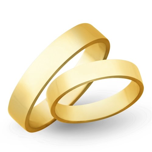Obrączki ślubne z żółtego złota o szerokości 5mm - OZ/032