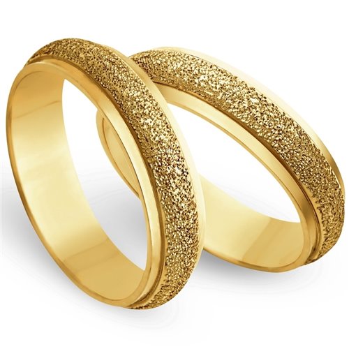 Obrączki ślubne z żółtego złota o szerokości 5mm - OZ/035