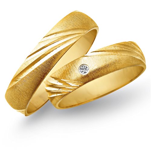 Obrączki ślubne z żółtego złota o szerokości 5mm - OZ/038