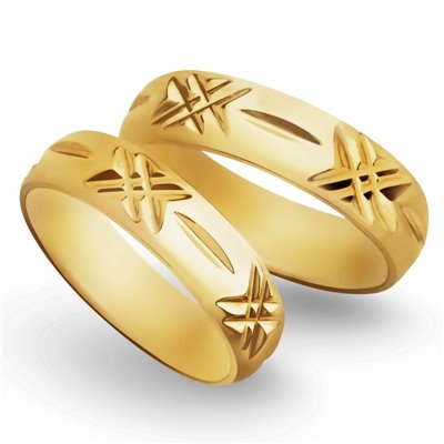 Obrączki ślubne z żółtego złota o szerokości 5mm - OZ/039