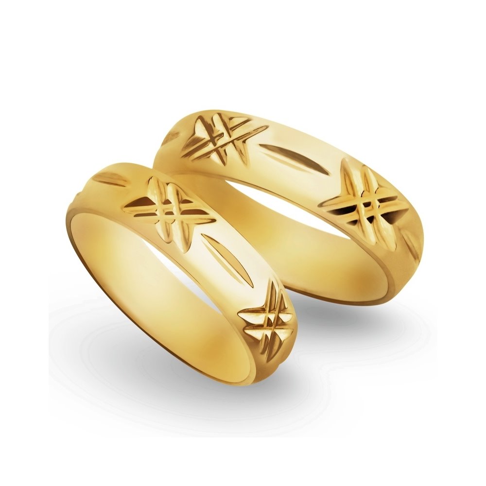 Obrączki ślubne z żółtego złota o szerokości 5mm - OZ/039