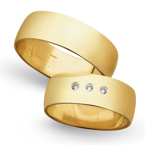 Obrączki ślubne z żółtego złota o szerokości 6mm - OZ/041