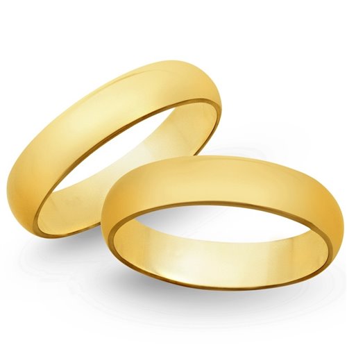 Obrączki ślubne z żółtego złota o szerokości 5mm - OZ/043