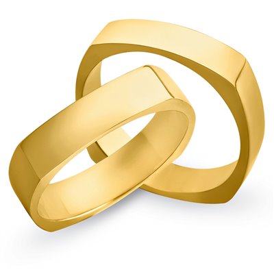 Obrączki ślubne z żółtego złota o szerokości 5mm - OZ/044