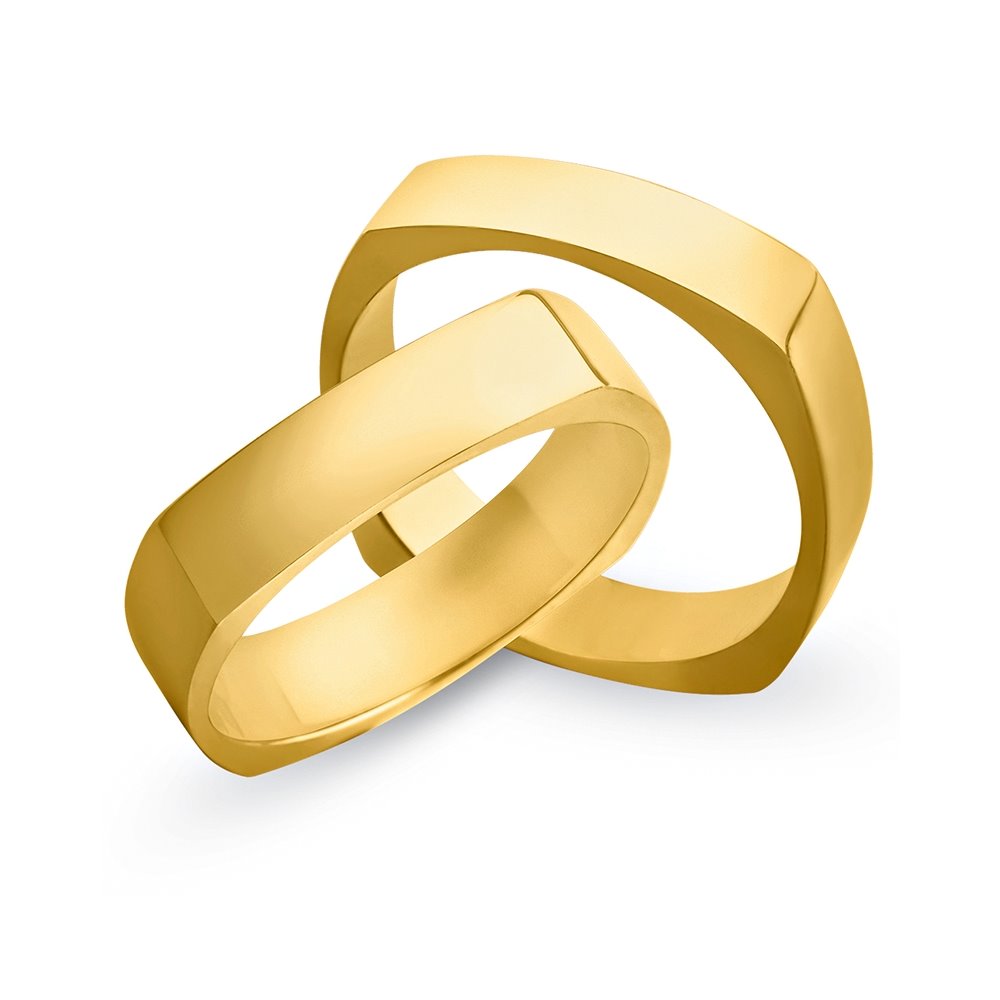 Obrączki ślubne z żółtego złota o szerokości 5mm - OZ/044