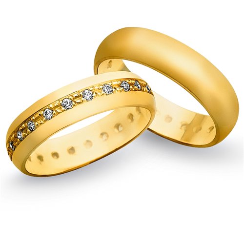 Obrączki ślubne z żółtego złota o szerokości 5mm - OZ/048