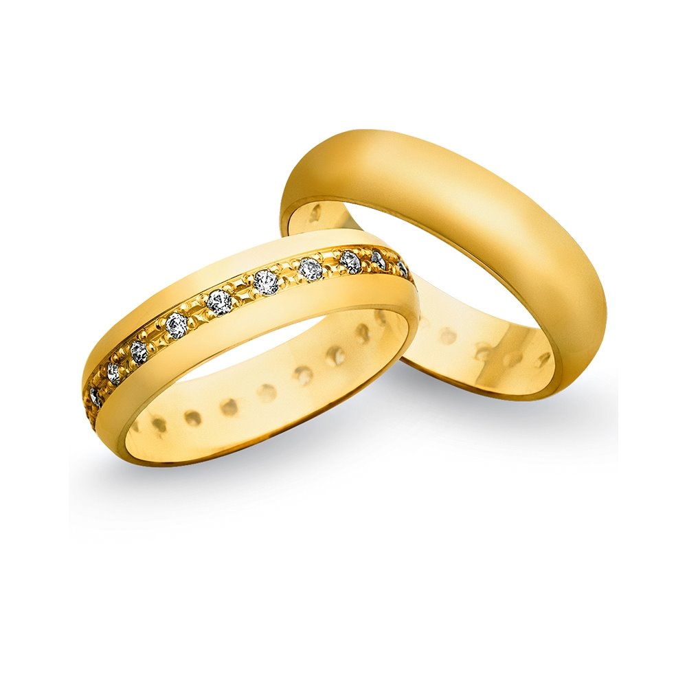 Obrączki ślubne z żółtego złota o szerokości 5mm - OZ/048