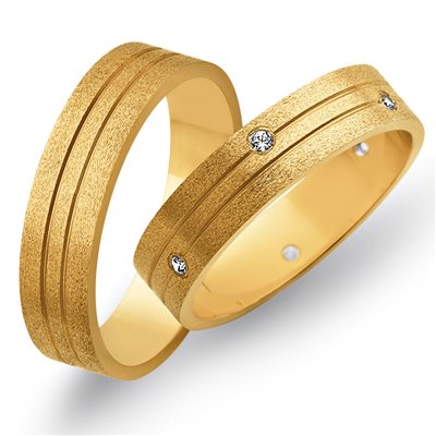 Obrączki ślubne z żółtego złota o szerokości 5mm - OZ/052