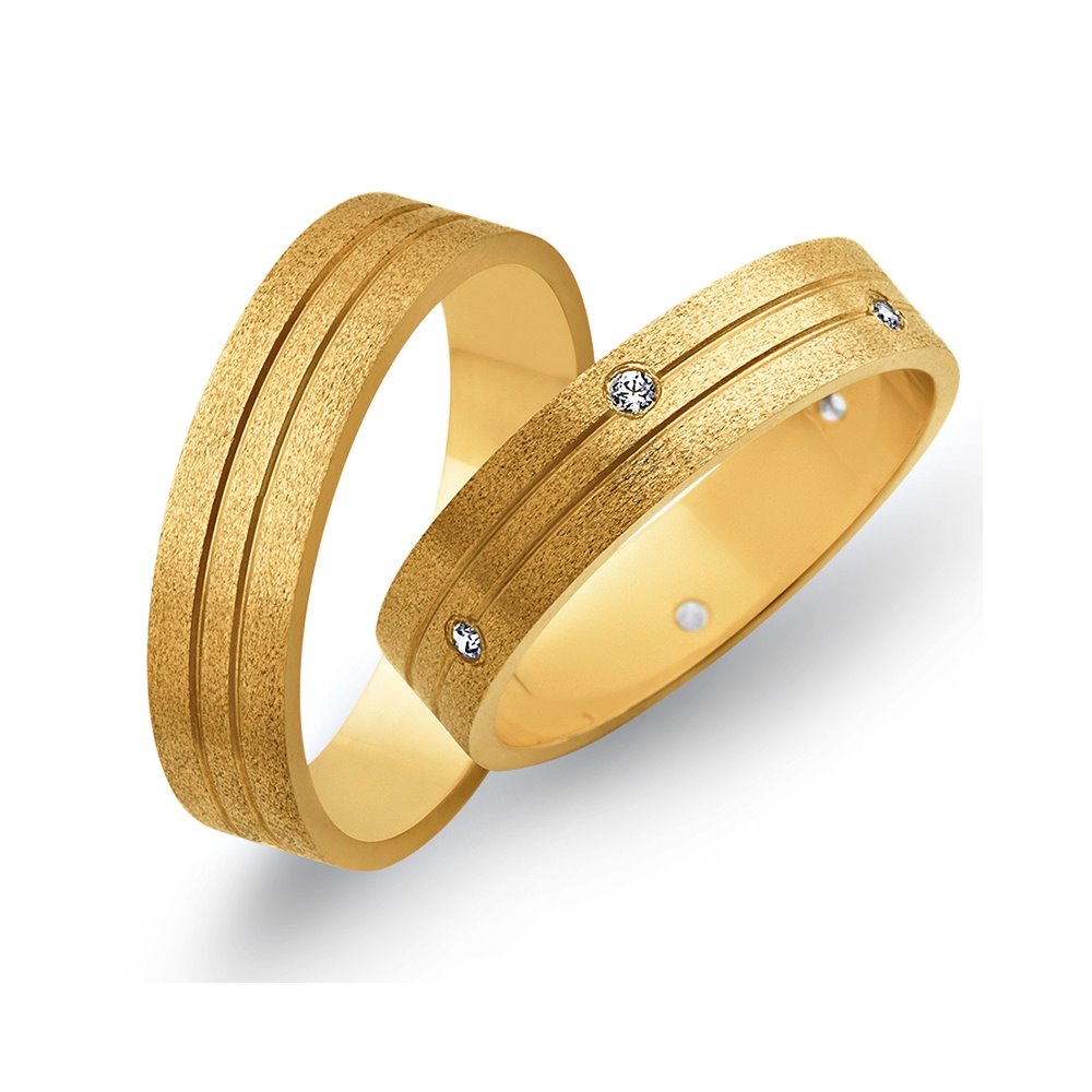 Obrączki ślubne z żółtego złota o szerokości 5mm - OZ/052