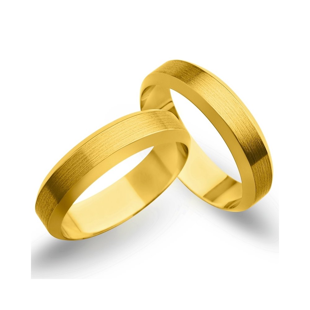Obrączki ślubne z żółtego złota o szerokości 5mm - OZ/053