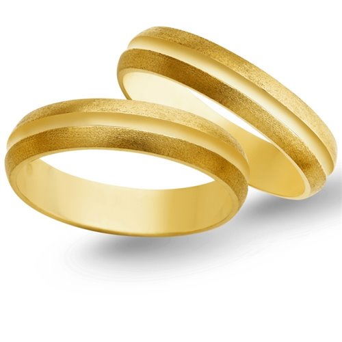 Obrączki ślubne z żółtego złota o szerokości 5mm - OZ/056