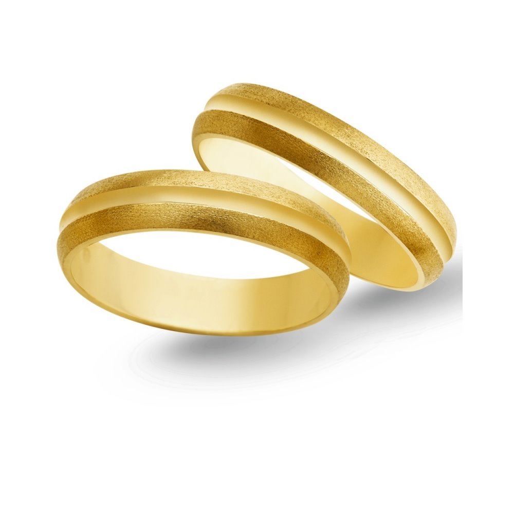 Obrączki ślubne z żółtego złota o szerokości 5mm - OZ/056