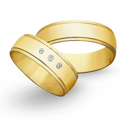 Obrączki ślubne z żółtego złota o szerokości 6mm - OZ/057