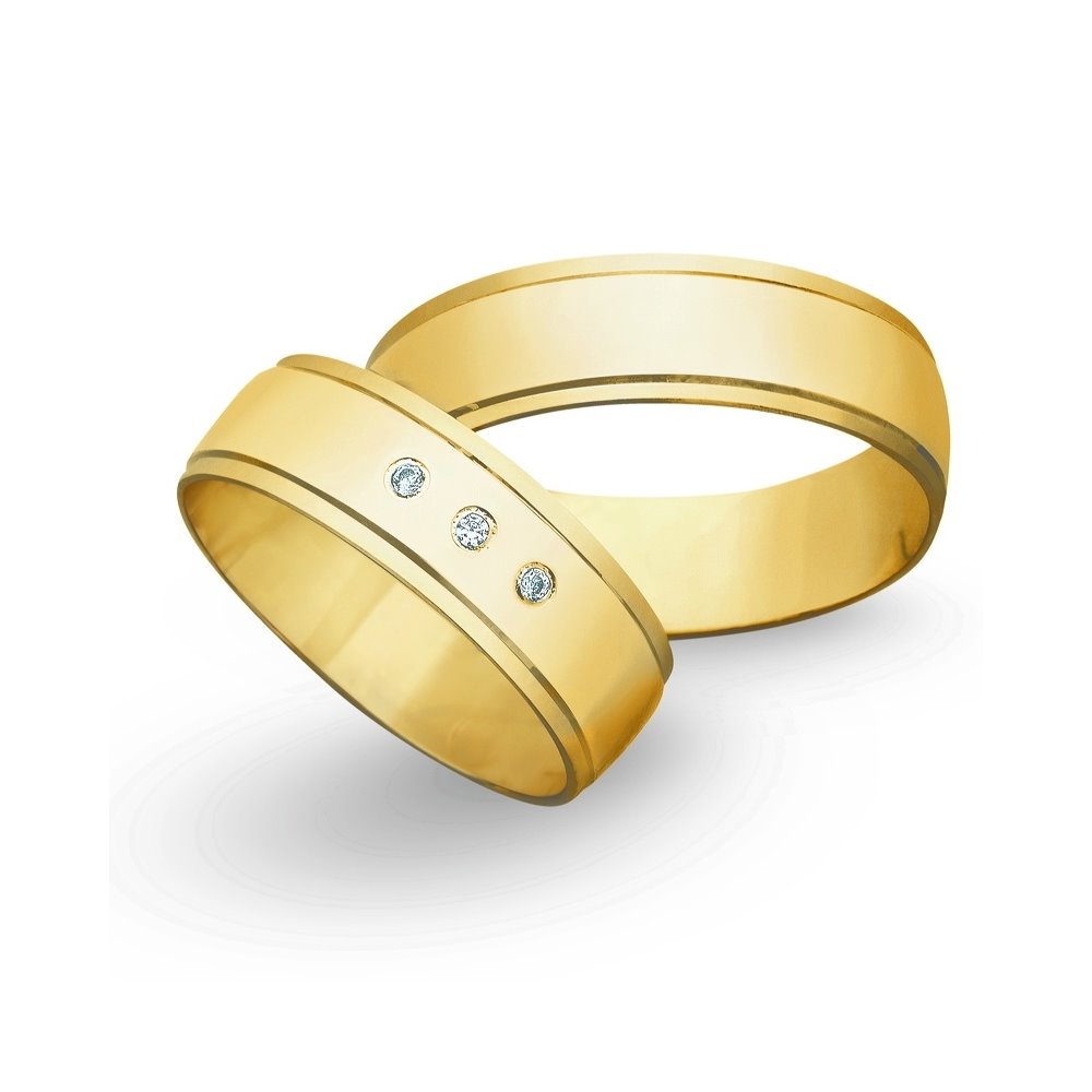 Obrączki ślubne z żółtego złota o szerokości 6mm - OZ/057