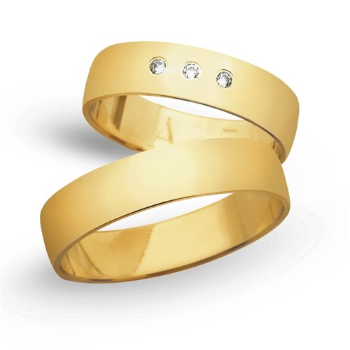 Obrączki ślubne z żółtego złota o szerokości 5mm - OZ/066